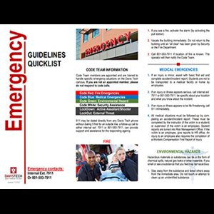 Emergency Quicklist